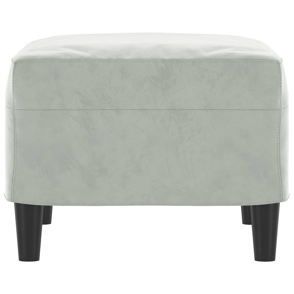 vidaXL Fußhocker Hellgrau 60x50x41 cm Samt