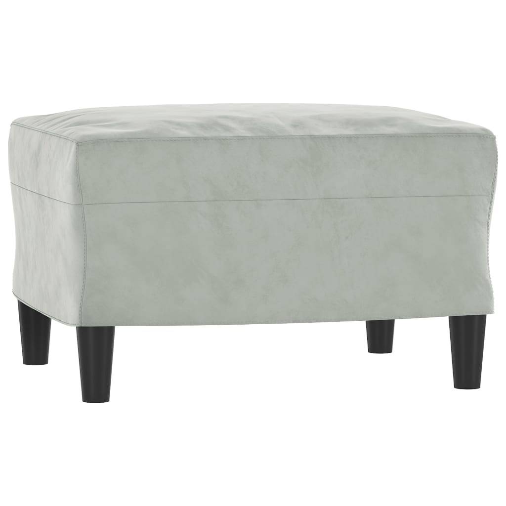 vidaXL Fußhocker Hellgrau 60x50x41 cm Samt