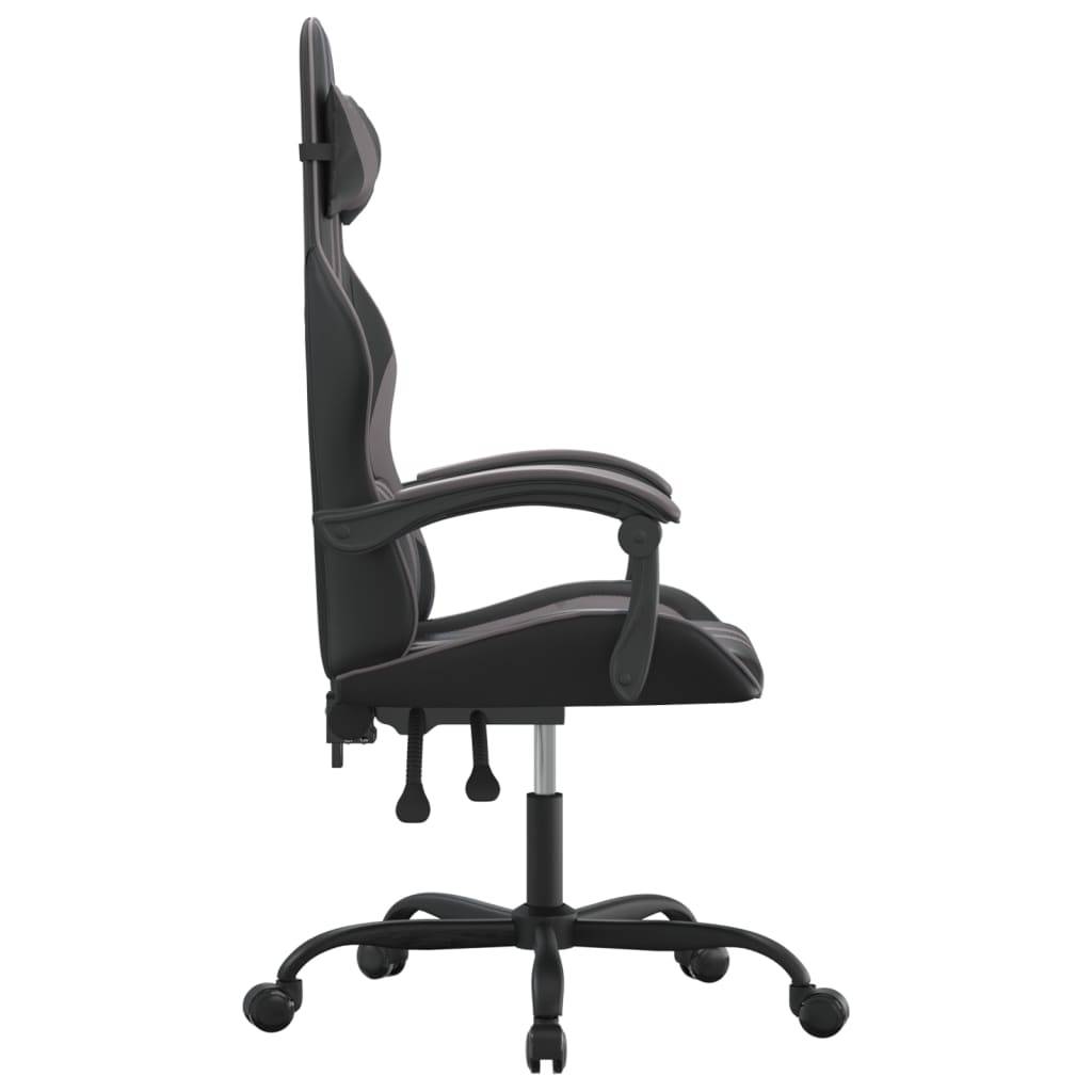 vidaXL Gaming-Stuhl Schwarz und Grau Kunstleder
