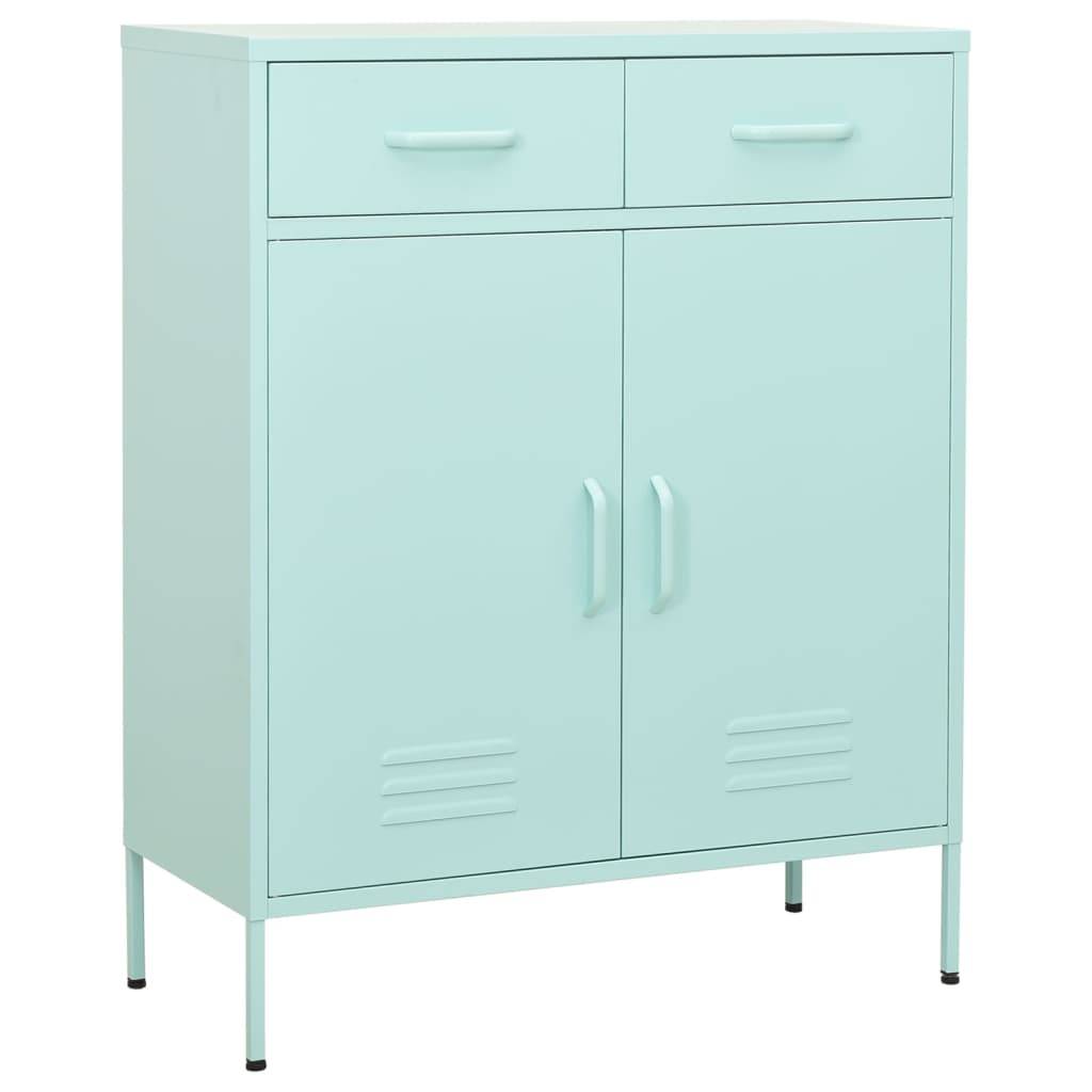 vidaXL Lagerschrank Minzgrün 80x35x101,5 cm Stahl