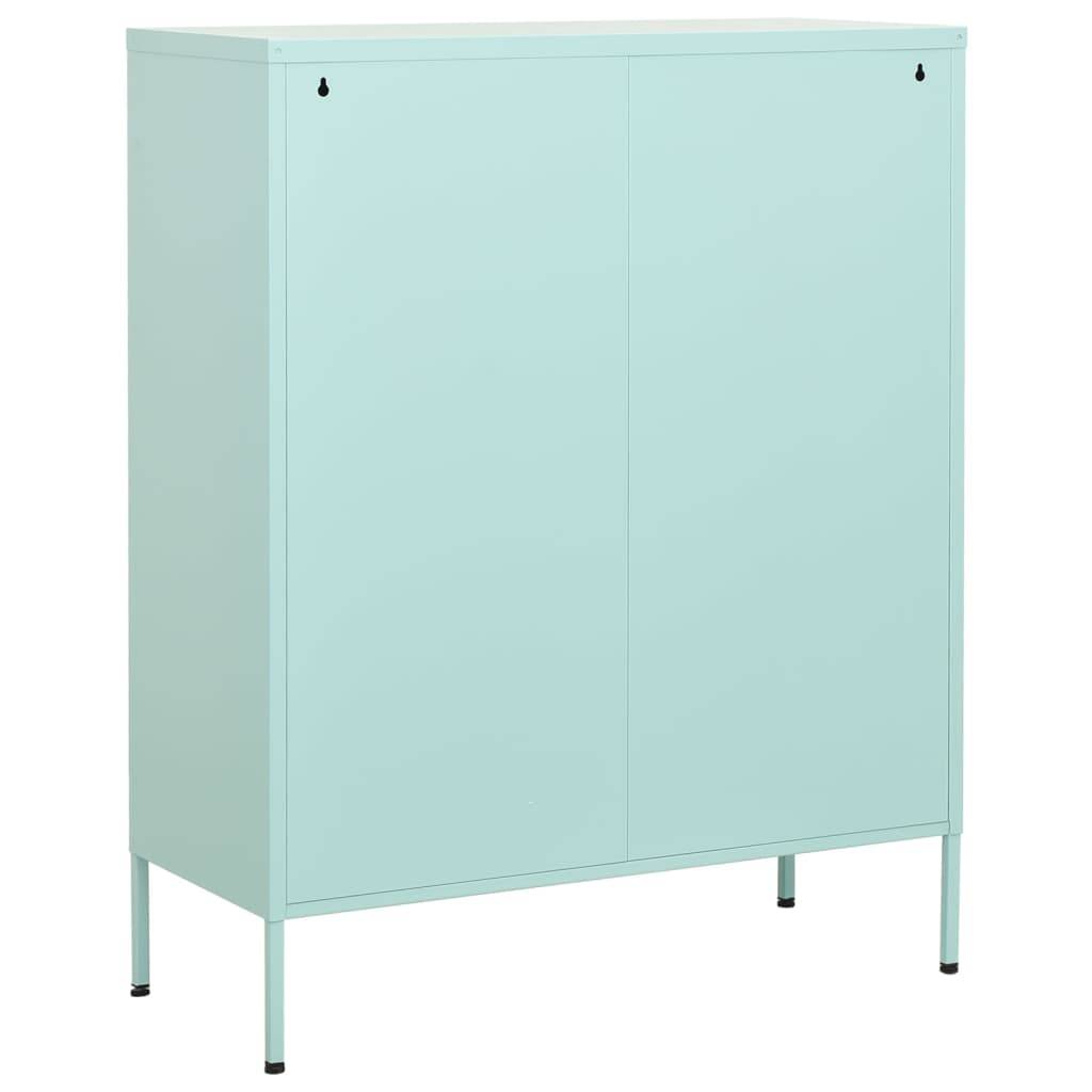 vidaXL Lagerschrank Minzgrün 80x35x101,5 cm Stahl