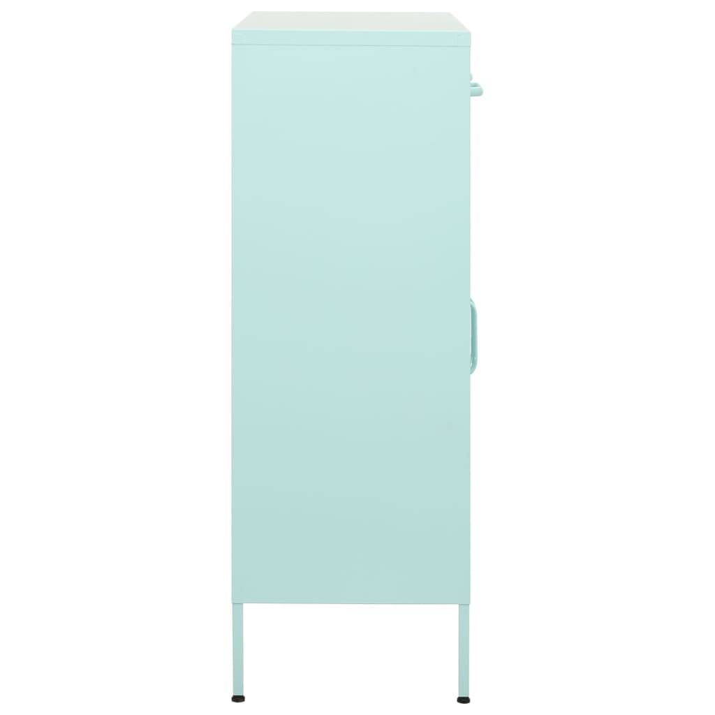 vidaXL Lagerschrank Minzgrün 80x35x101,5 cm Stahl