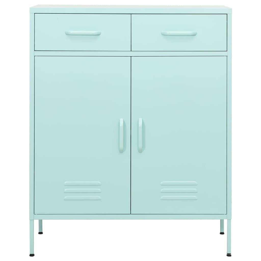 vidaXL Lagerschrank Minzgrün 80x35x101,5 cm Stahl