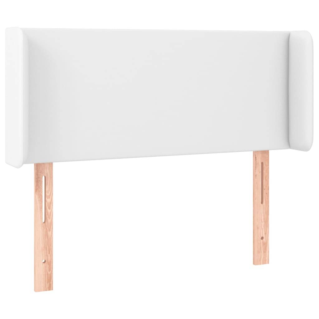 vidaXL Kopfteil mit Ohren Weiß 103x16x78/88 cm Kunstleder