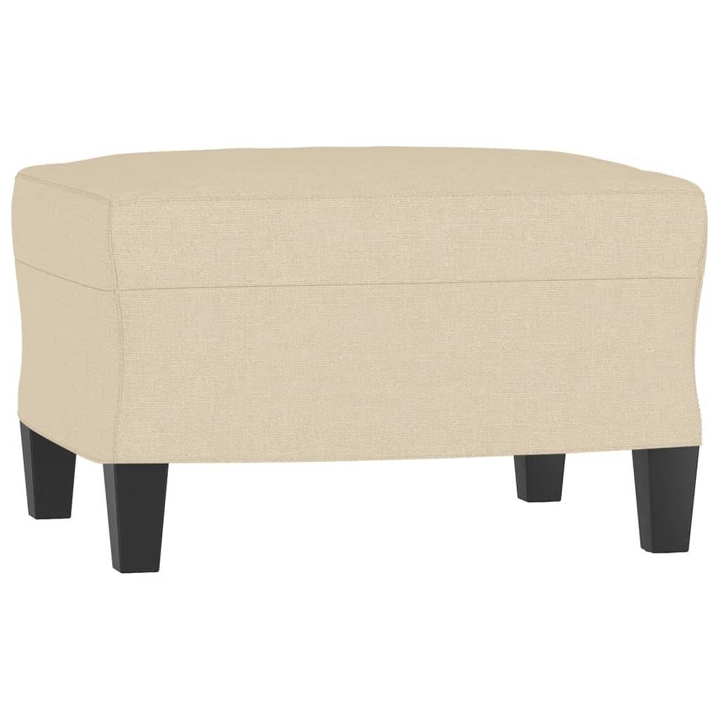 vidaXL Fußhocker Creme 60x50x41 cm Stoff