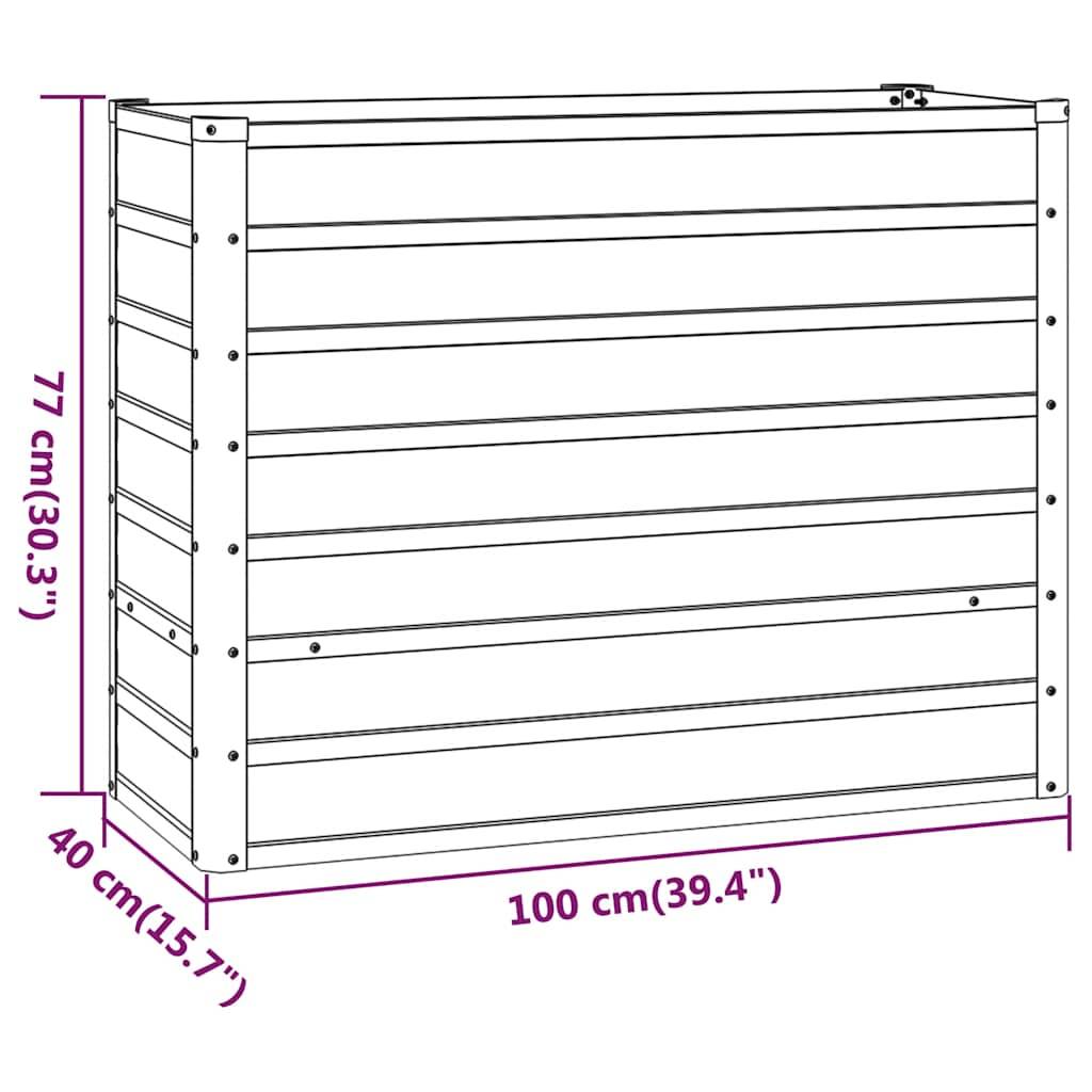 vidaXL Hochbeet Rostig 100x40x77 cm Cortenstahl