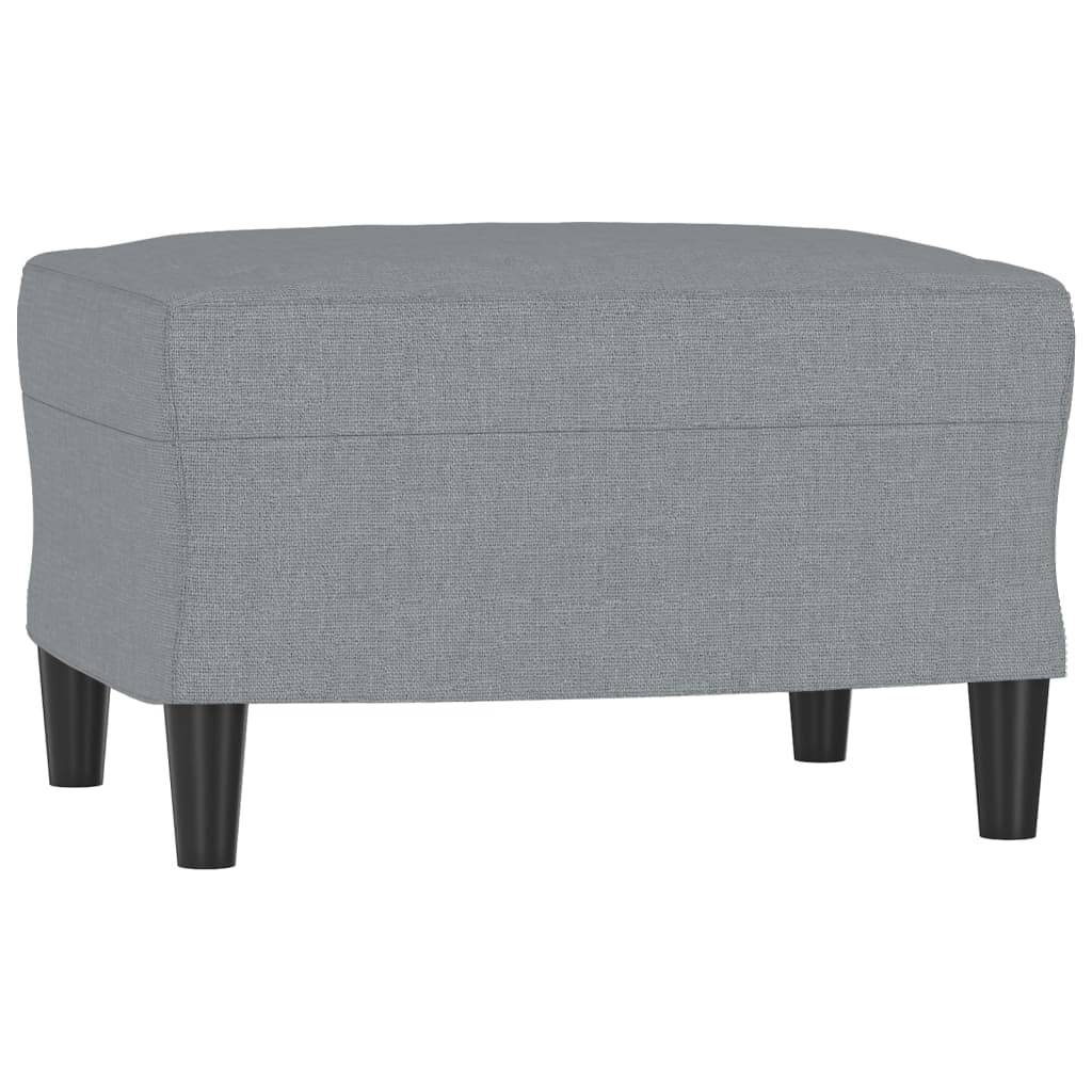 vidaXL Fußhocker Hellgrau 60x50x41 cm Stoff