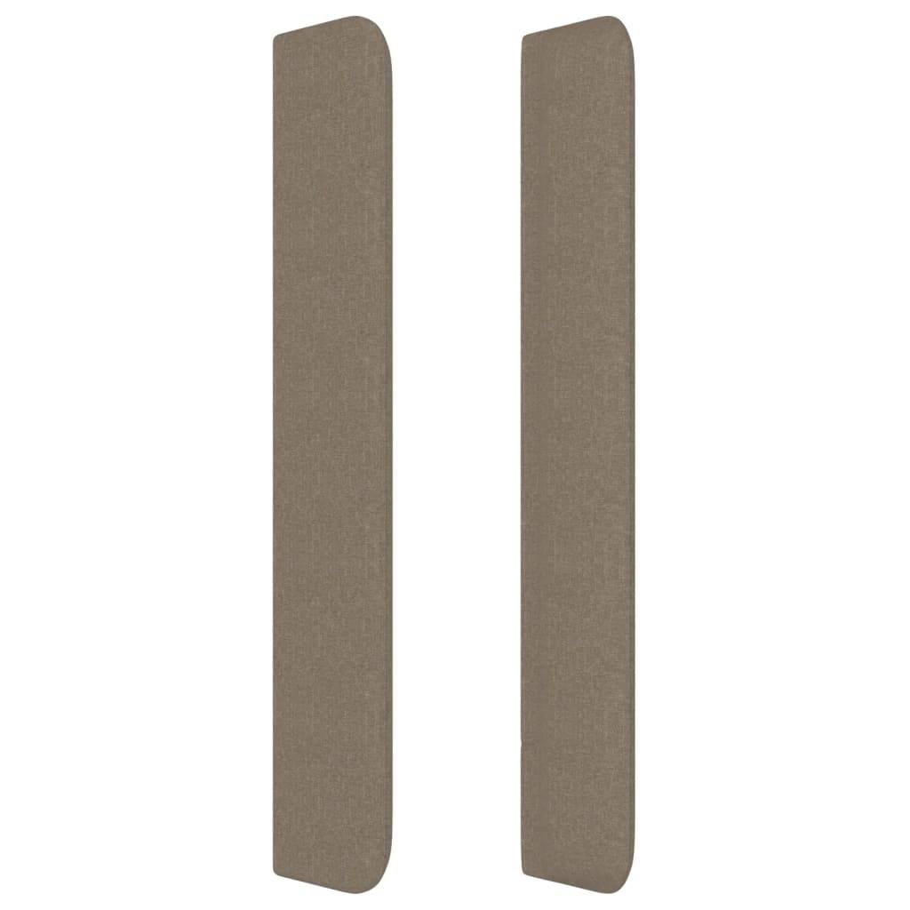 vidaXL Kopfteil mit Ohren Taupe 183x16x118/128 cm Stoff