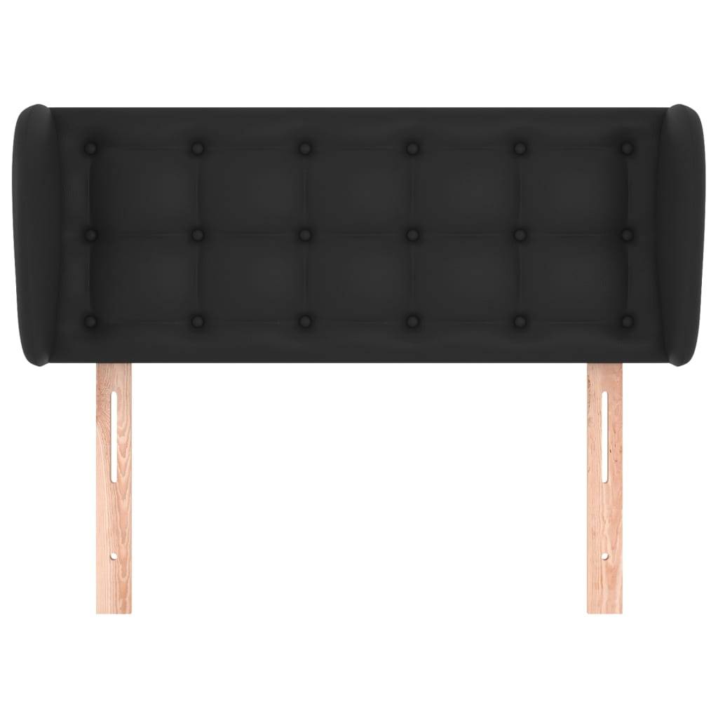vidaXL Kopfteil mit Ohren Schwarz 103x23x78/88 cm Kunstleder
