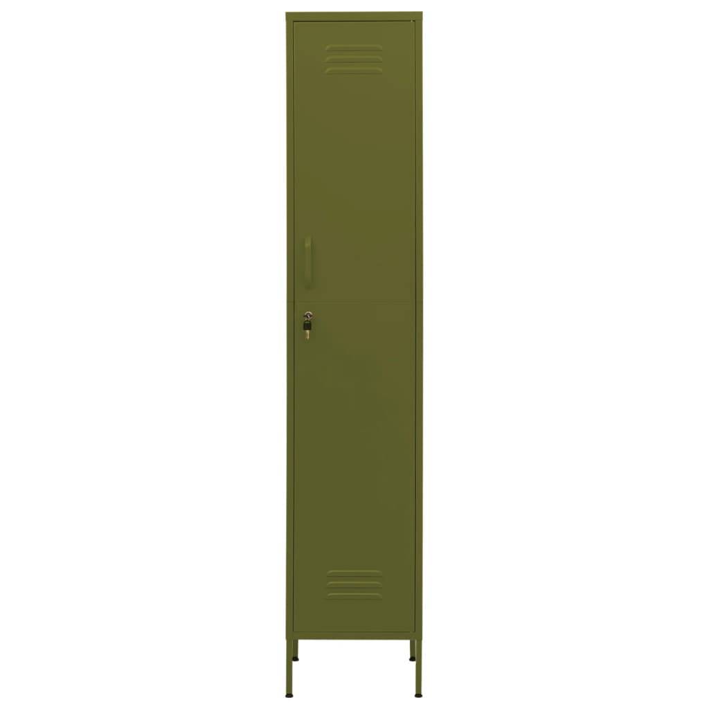 vidaXL Schließfachschrank Olivgrün 35x46x180 cm Stahl