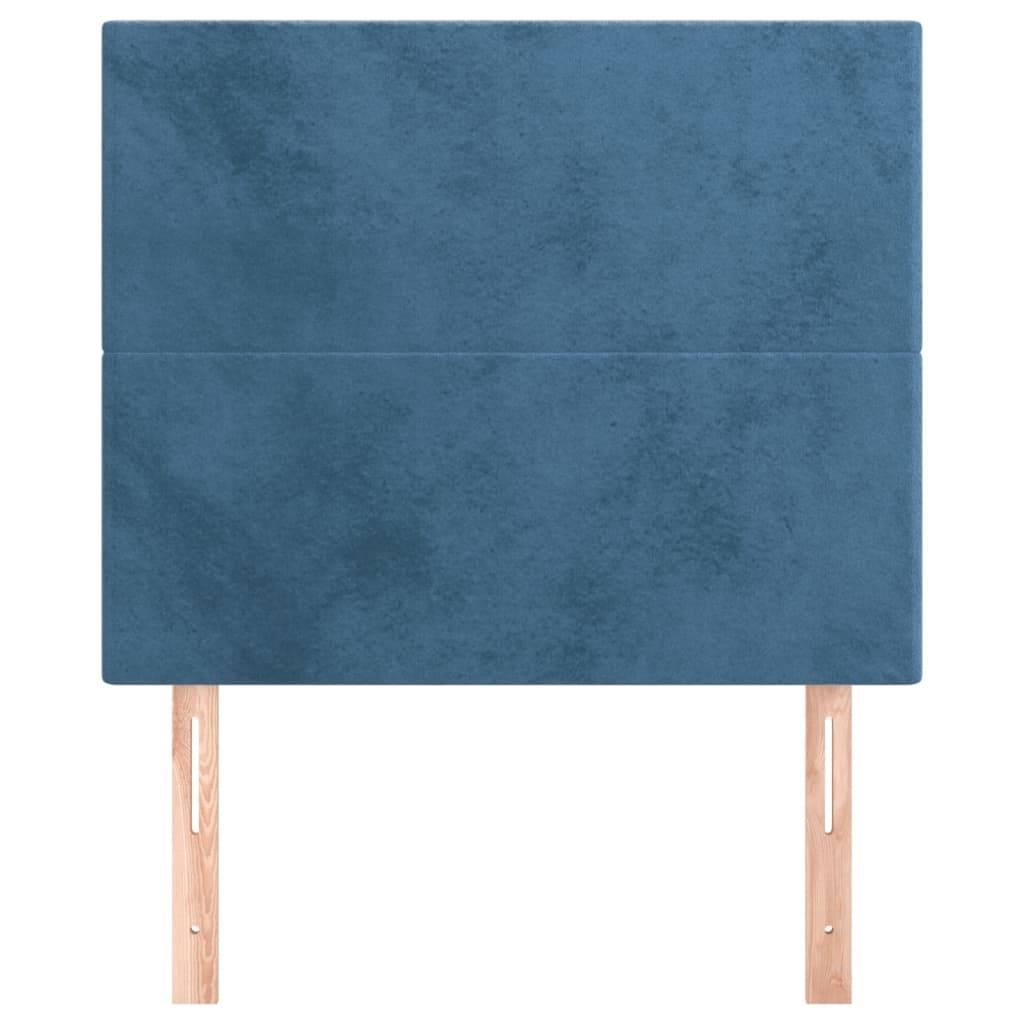 vidaXL Kopfteile 2 Stk. Dunkelblau 80x5x78/88 cm Samt
