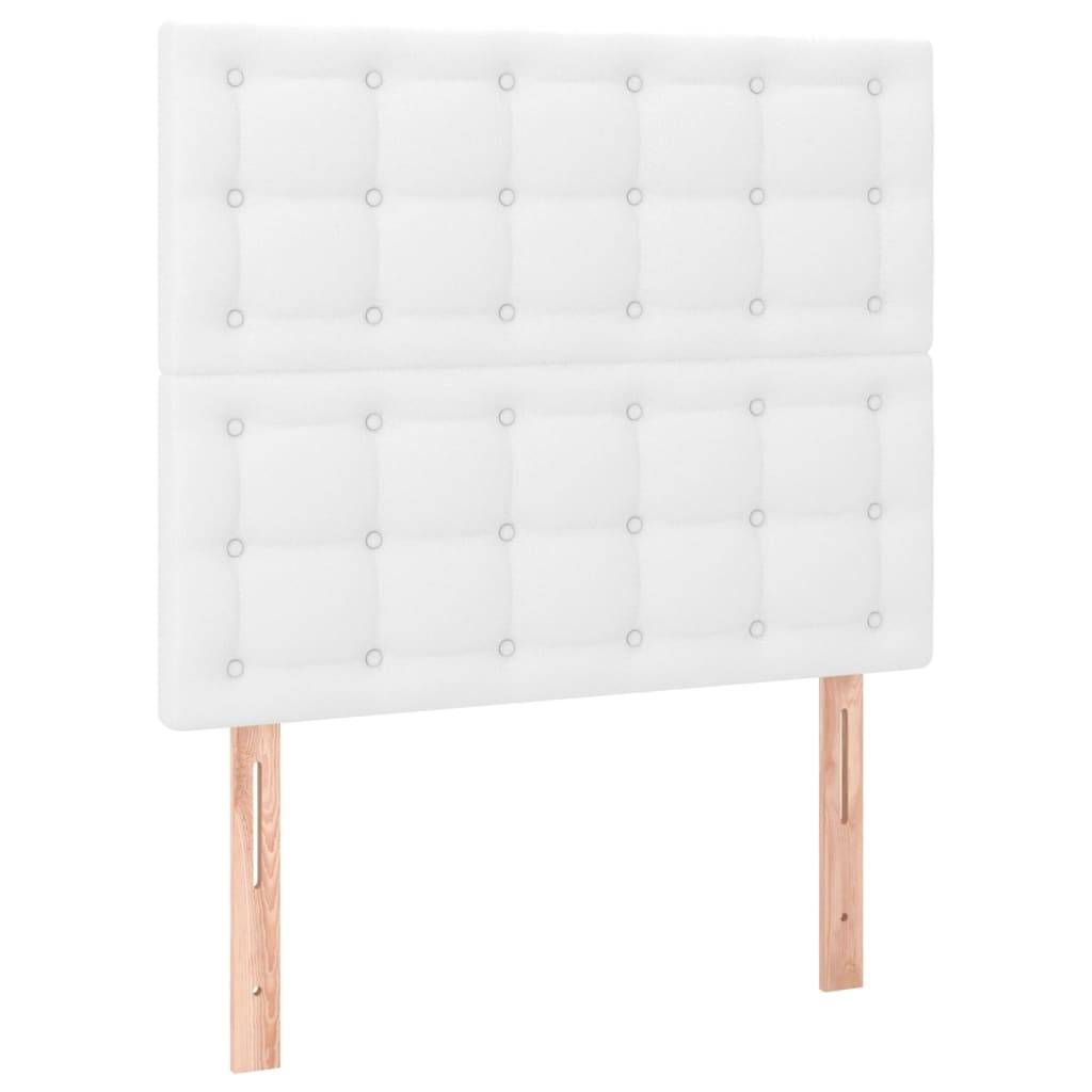 vidaXL Kopfteile 2 Stk. Weiß 80x5x78/88 cm Kunstleder