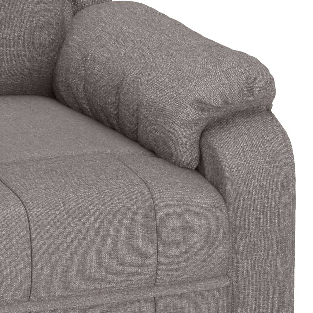 vidaXL Massagesessel Taupe Stoff