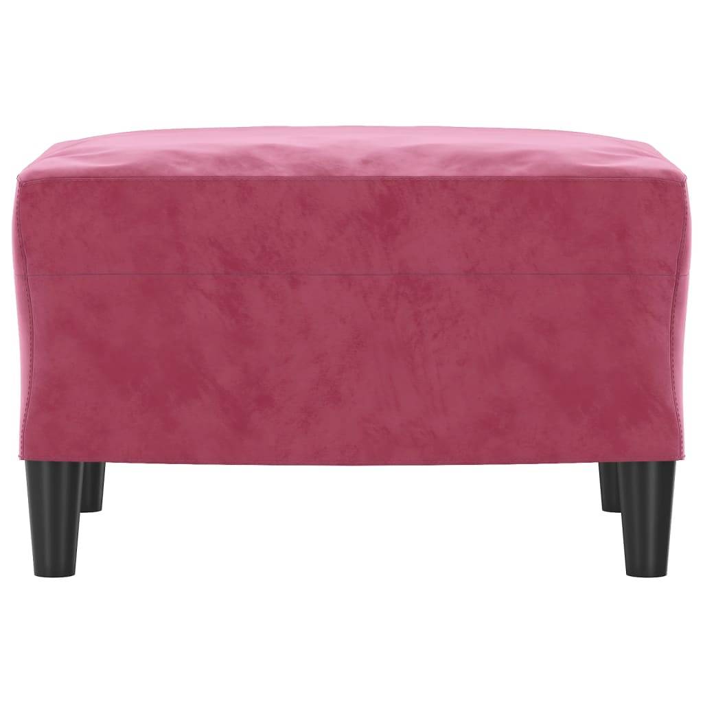 vidaXL Fußhocker Weinrot 60x50x41 cm Samt