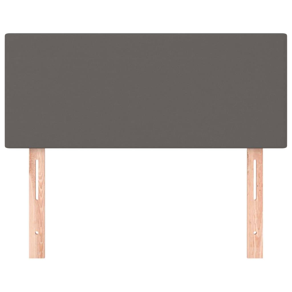 vidaXL Kopfteil Grau 100x5x78/88 cm Kunstleder