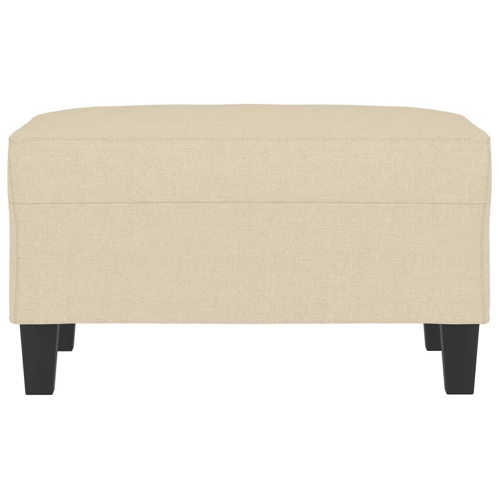 vidaXL Fußhocker Creme 70x55x41 cm Stoff