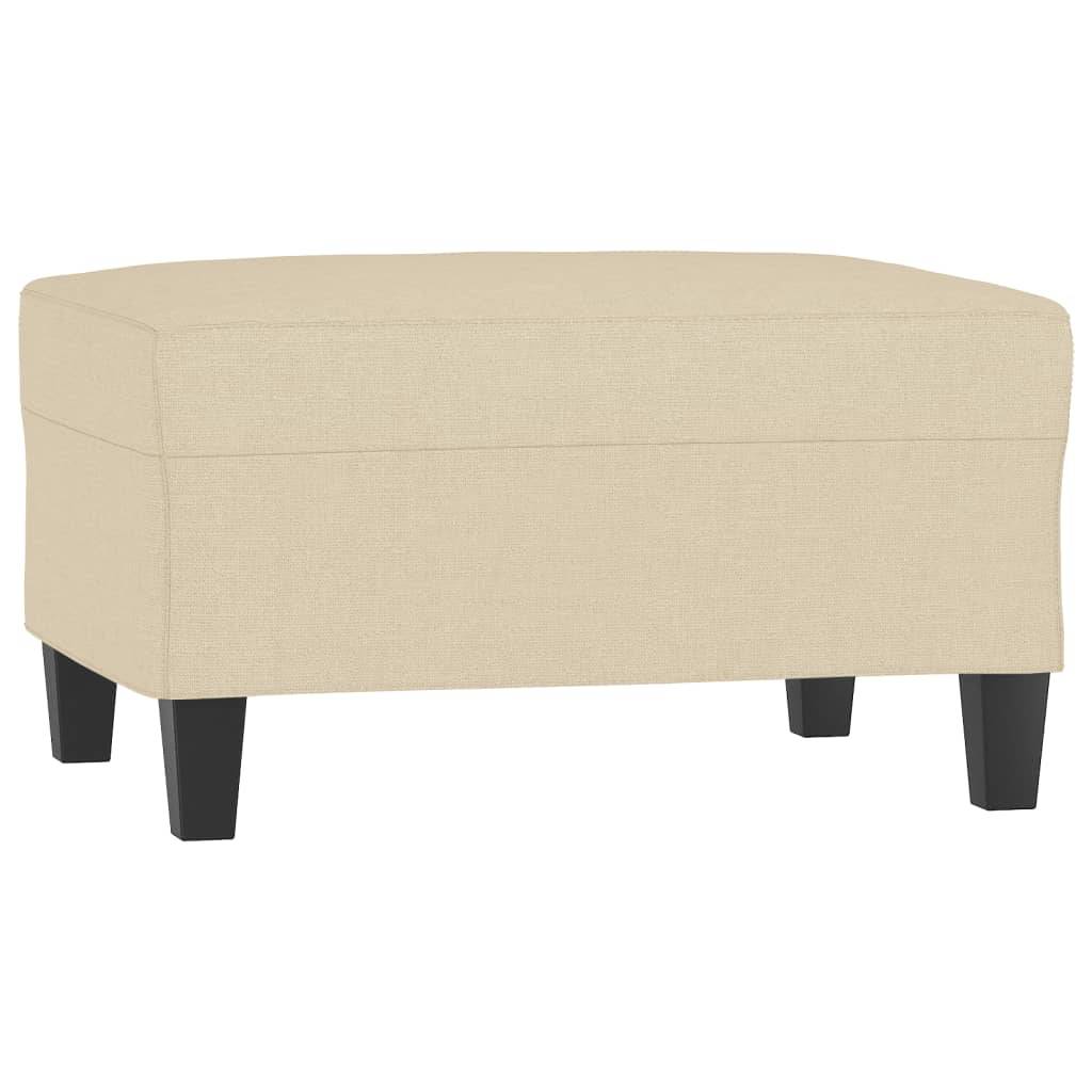 vidaXL Fußhocker Creme 70x55x41 cm Stoff