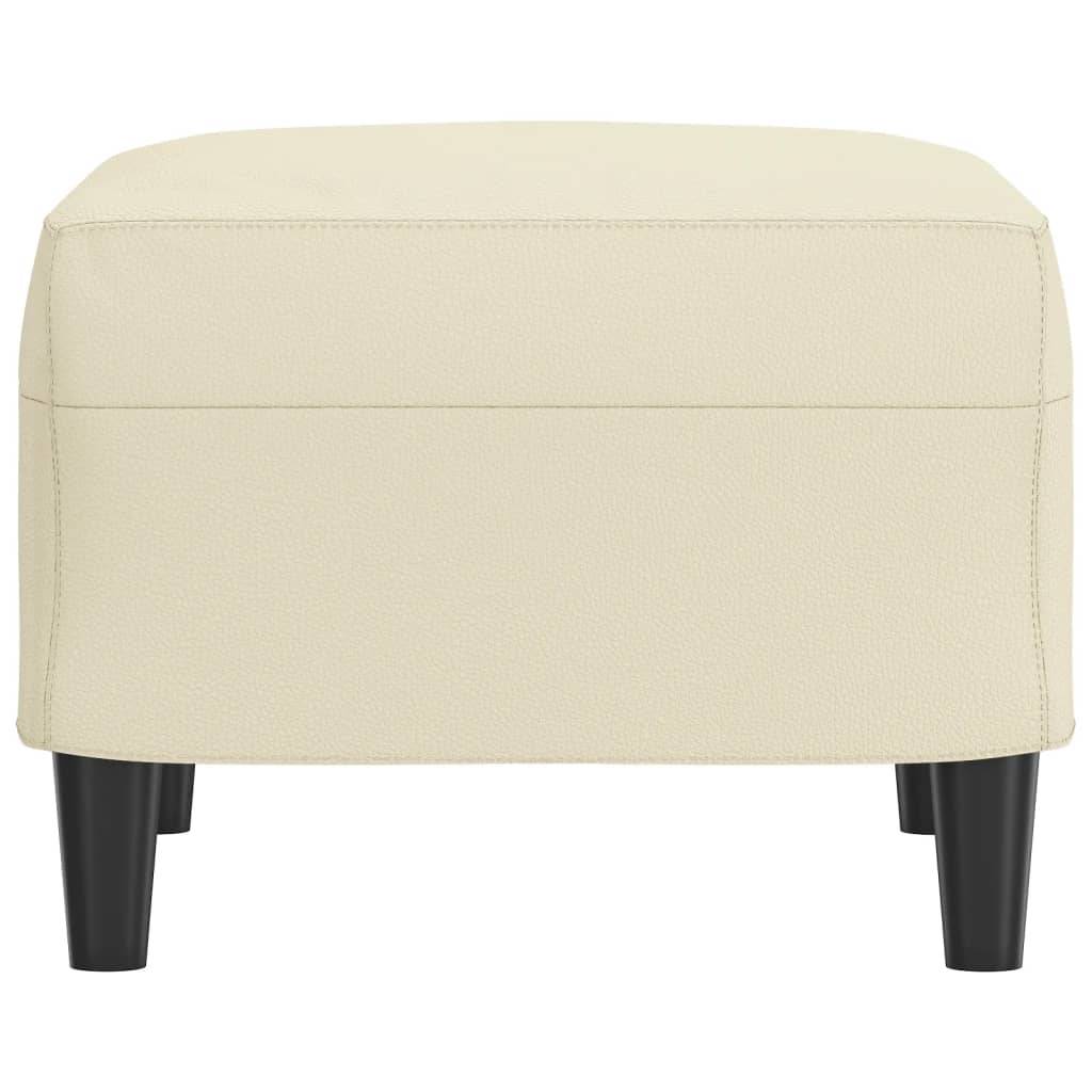 vidaXL Fußhocker Creme 60x50x41 cm Kunstleder