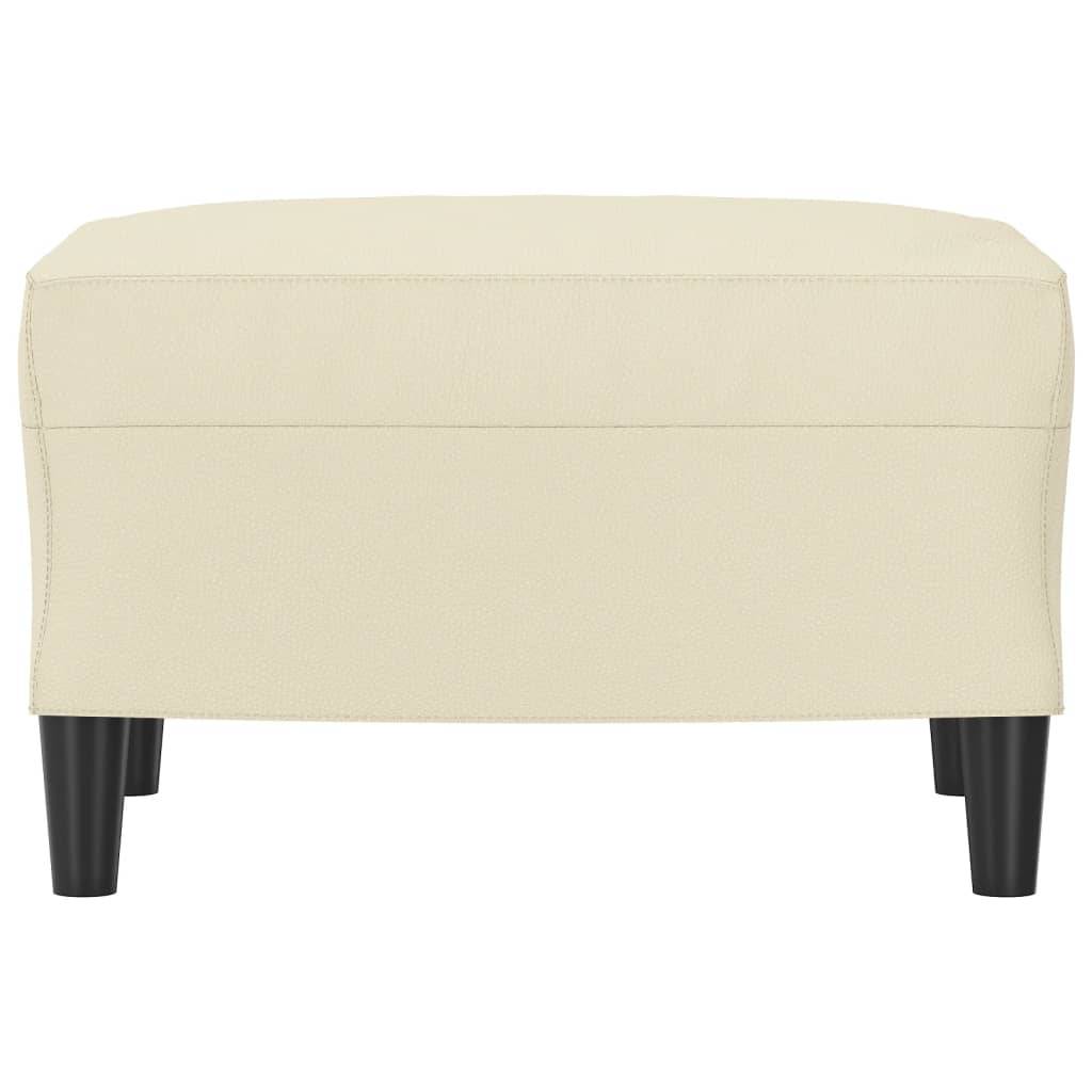vidaXL Fußhocker Creme 60x50x41 cm Kunstleder