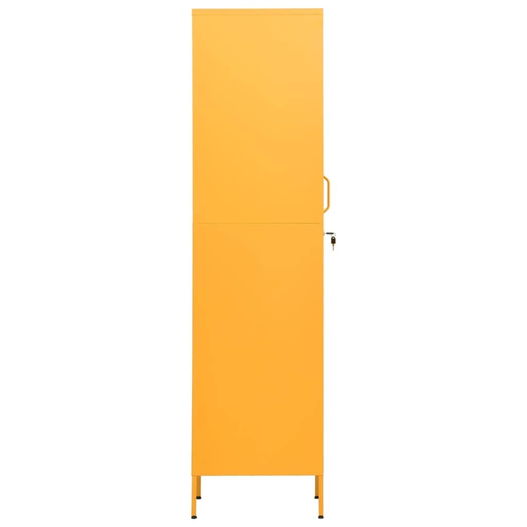 vidaXL Schließfachschrank Senfgelb 35x46x180 cm Stahl