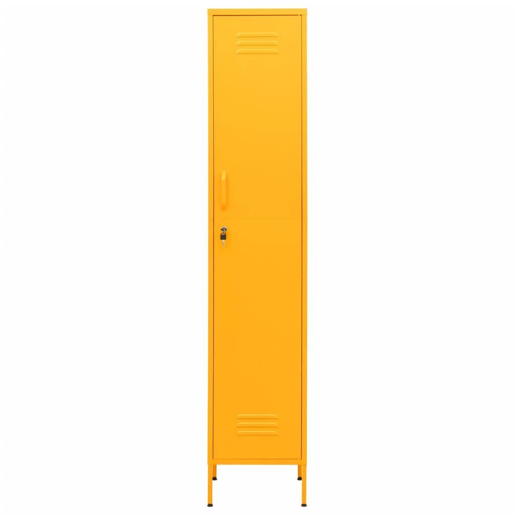 vidaXL Schließfachschrank Senfgelb 35x46x180 cm Stahl
