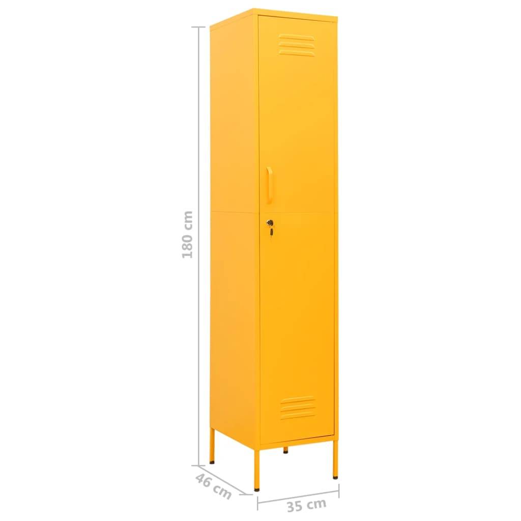 vidaXL Schließfachschrank Senfgelb 35x46x180 cm Stahl