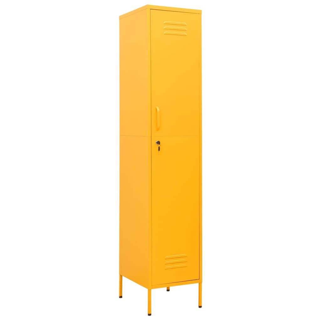 vidaXL Schließfachschrank Senfgelb 35x46x180 cm Stahl