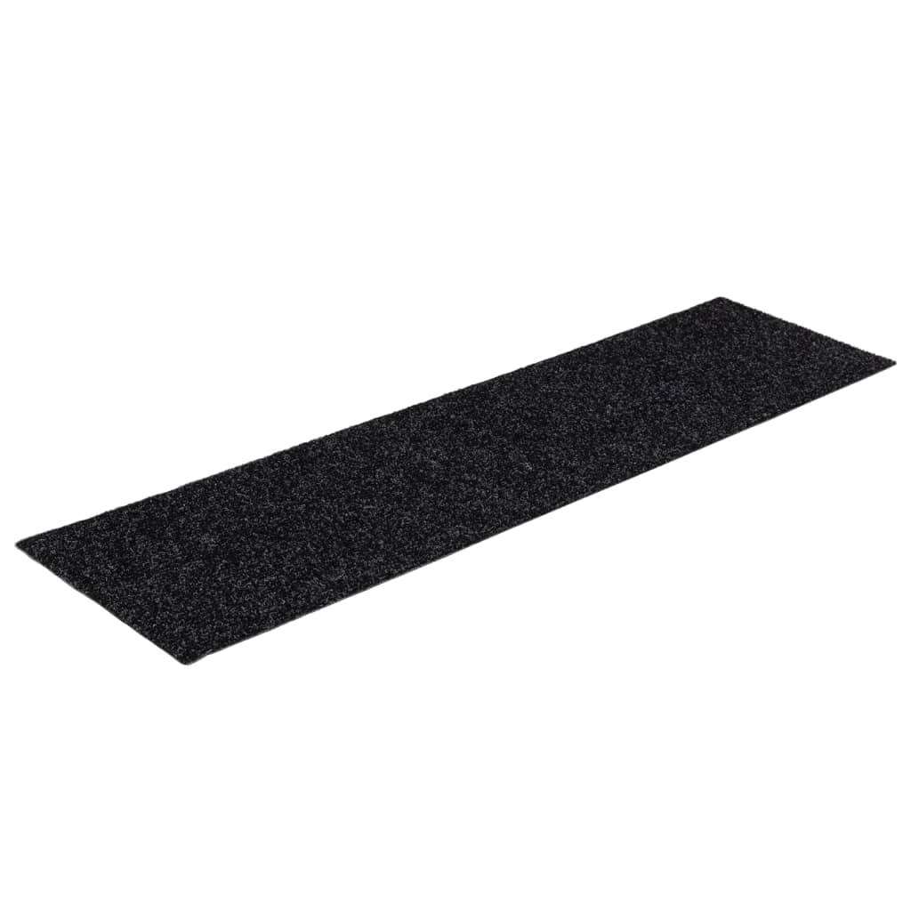 vidaXL Selbstklebende Treppenmatten 15 Stk. Rechteckig 76x20cm Schwarz