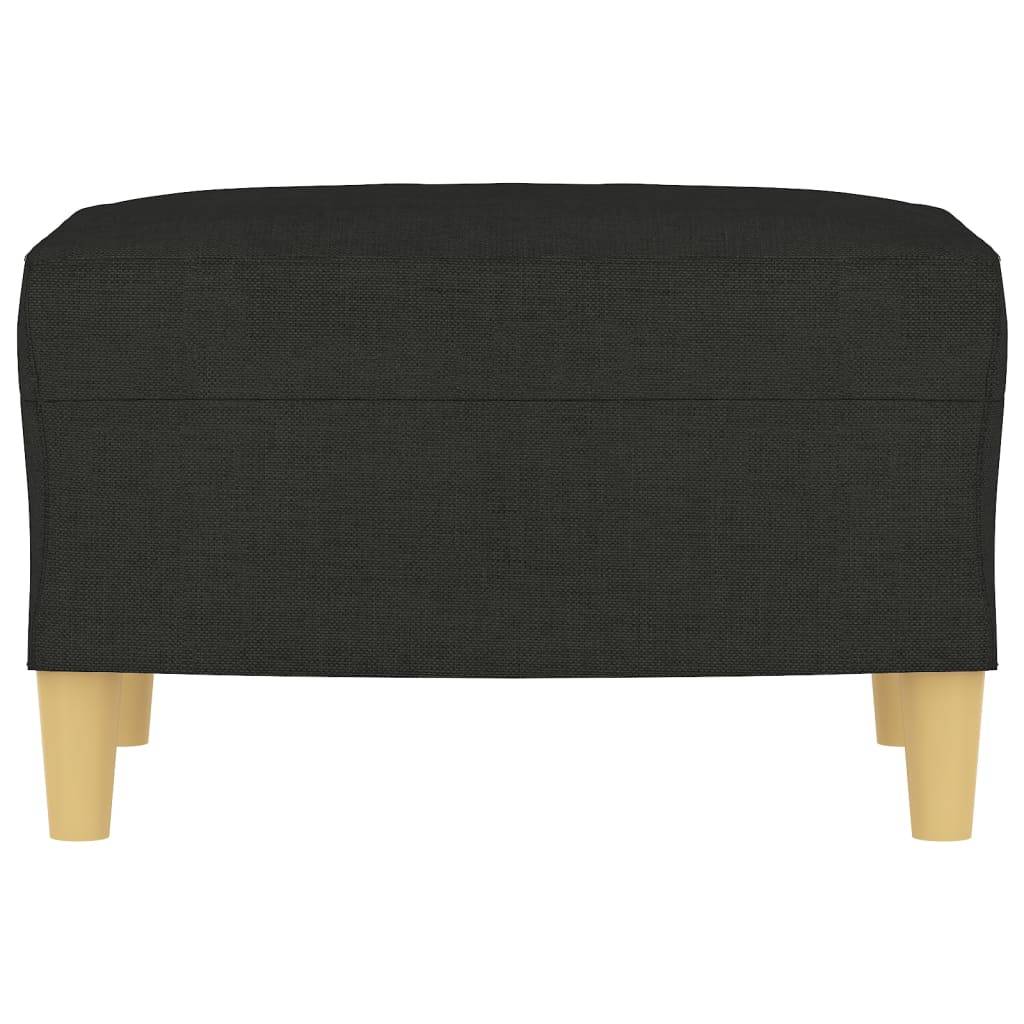 vidaXL Fußhocker Schwarz 60x50x41 cm Stoff