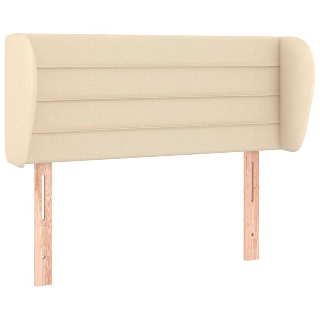 vidaXL Kopfteil mit Ohren Creme 93x23x78/88 cm Stoff