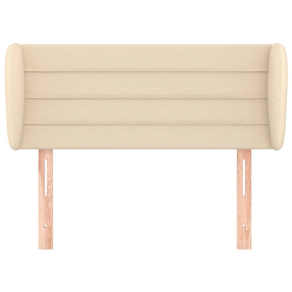 vidaXL Kopfteil mit Ohren Creme 93x23x78/88 cm Stoff