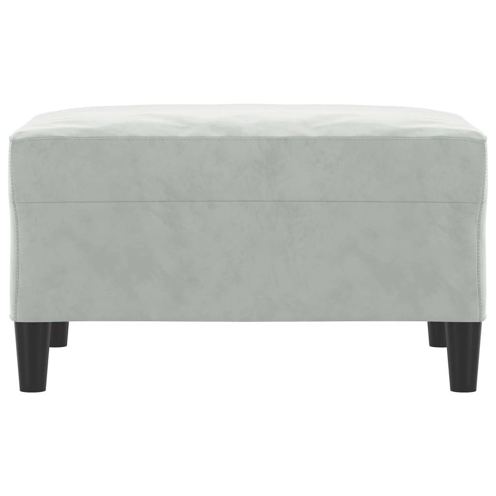 vidaXL Fußhocker Hellgrau 70x55x41 cm Samt