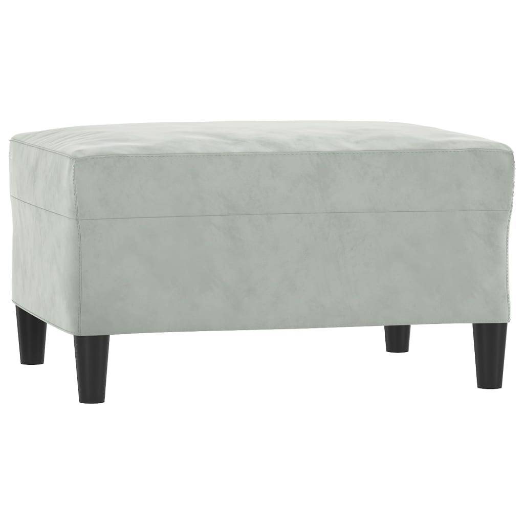 vidaXL Fußhocker Hellgrau 70x55x41 cm Samt