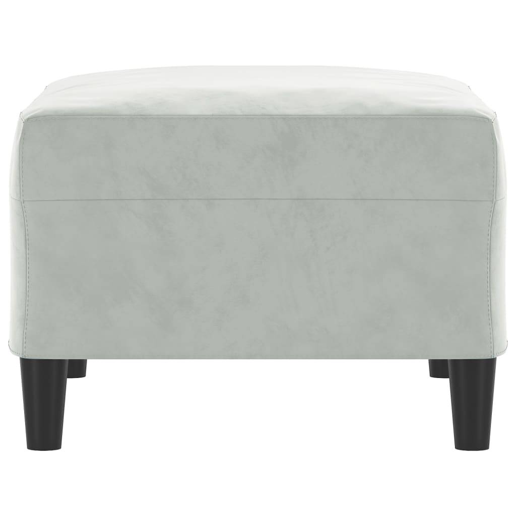 vidaXL Fußhocker Hellgrau 70x55x41 cm Samt