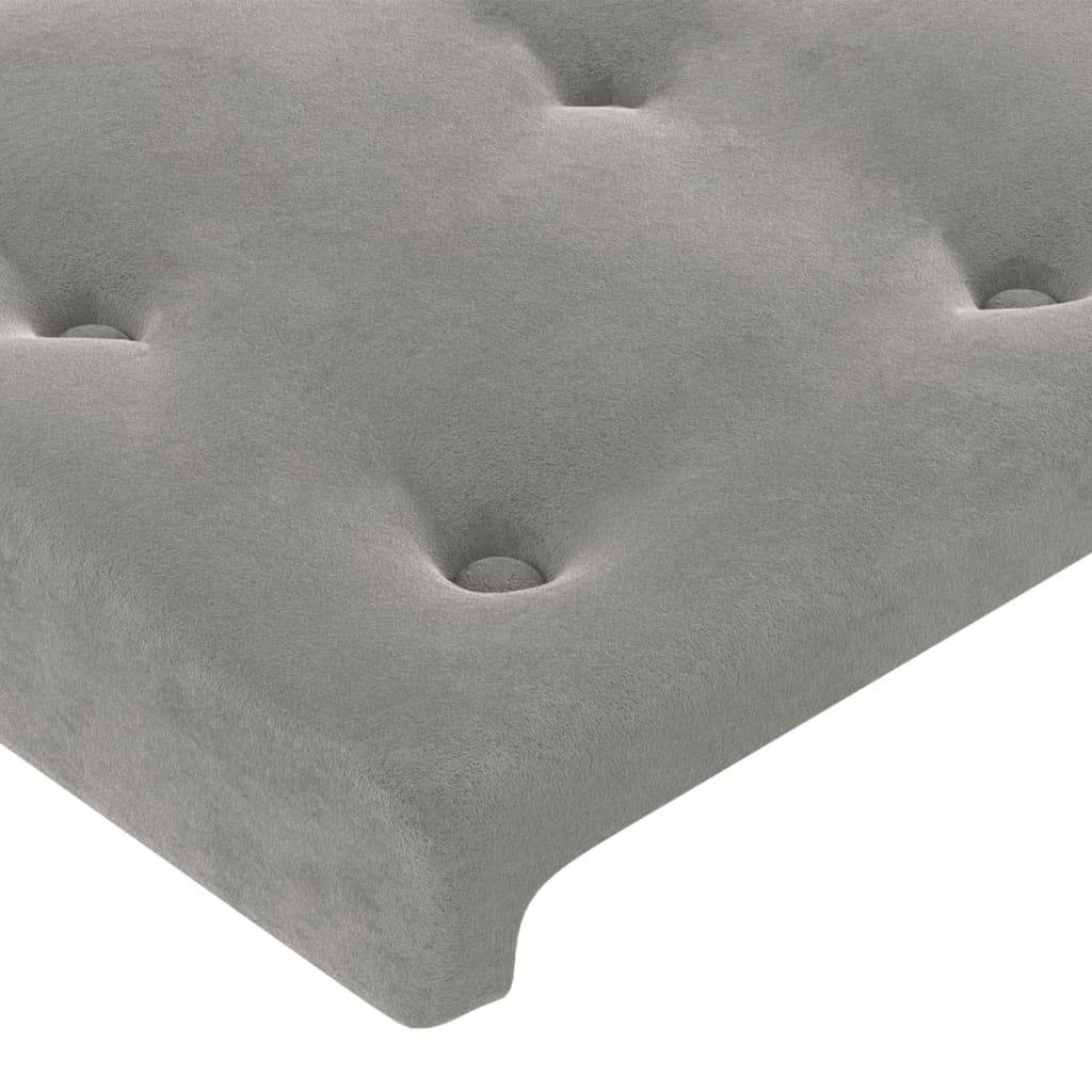 vidaXL Kopfteile 4 Stk. Hellgrau 72x5x78/88 cm Samt