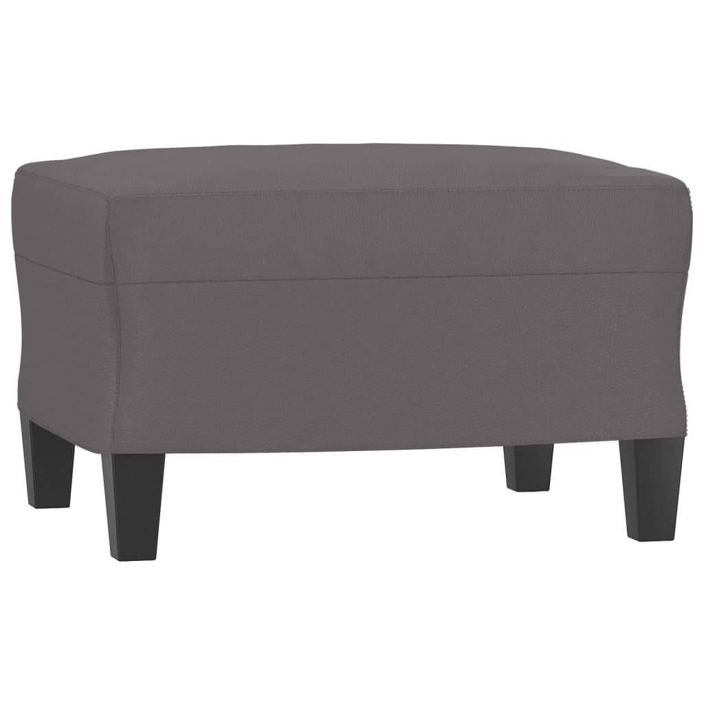 vidaXL Fußhocker Grau 60x50x41 cm Kunstleder
