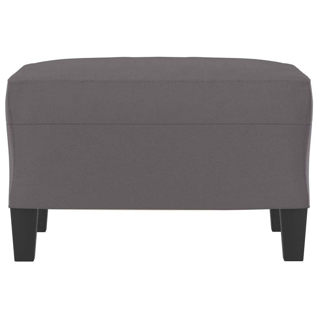 vidaXL Fußhocker Grau 60x50x41 cm Kunstleder