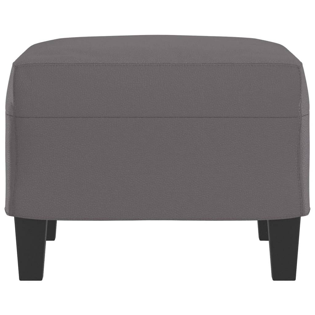 vidaXL Fußhocker Grau 60x50x41 cm Kunstleder
