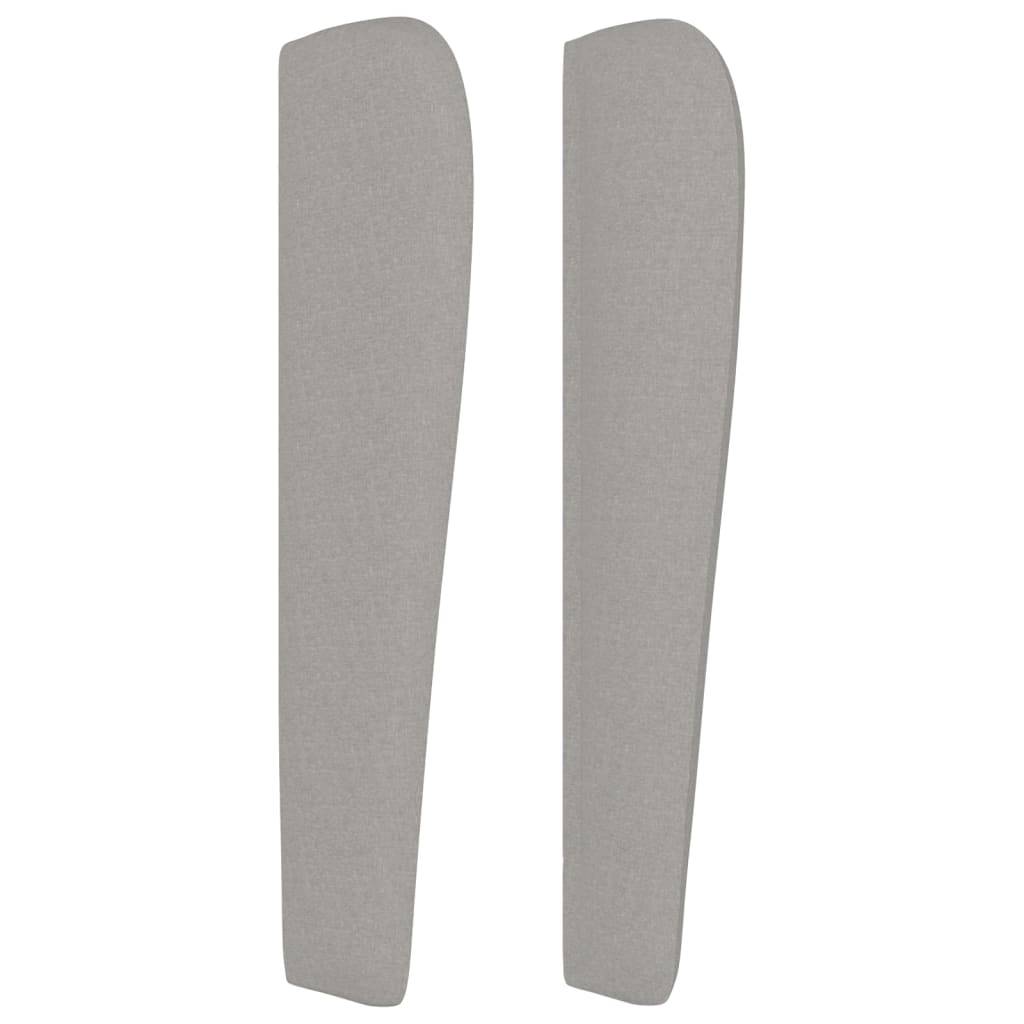 vidaXL Kopfteil mit Ohren Hellgrau 183x23x118/128 cm Stoff