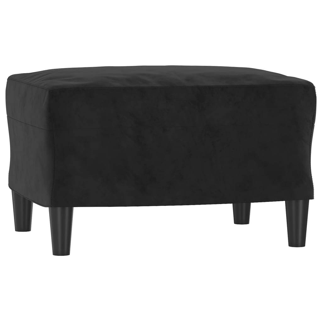 vidaXL Fußhocker Schwarz 60x50x41 cm Samt