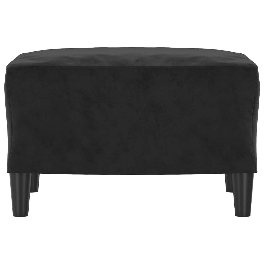 vidaXL Fußhocker Schwarz 60x50x41 cm Samt