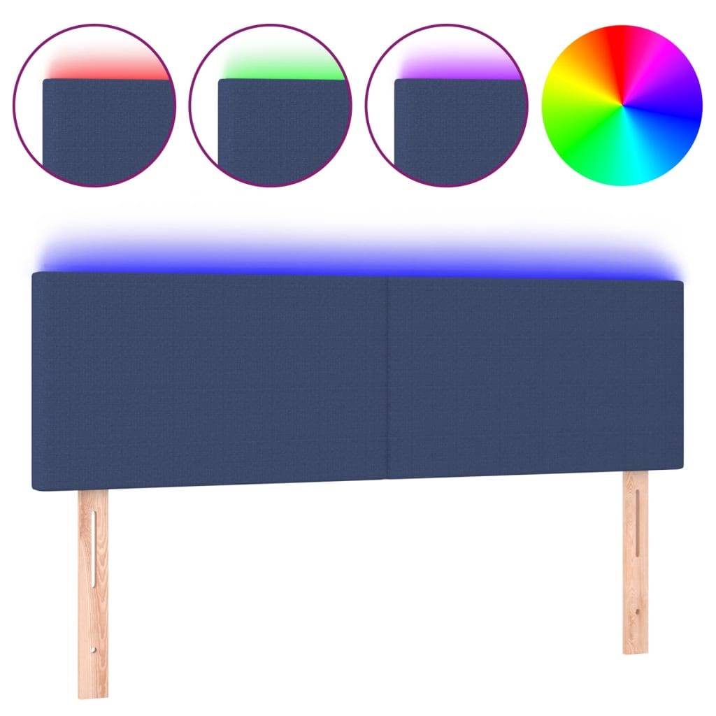 vidaXL LED Kopfteil Creme 144x5x78/88 cm Stoff