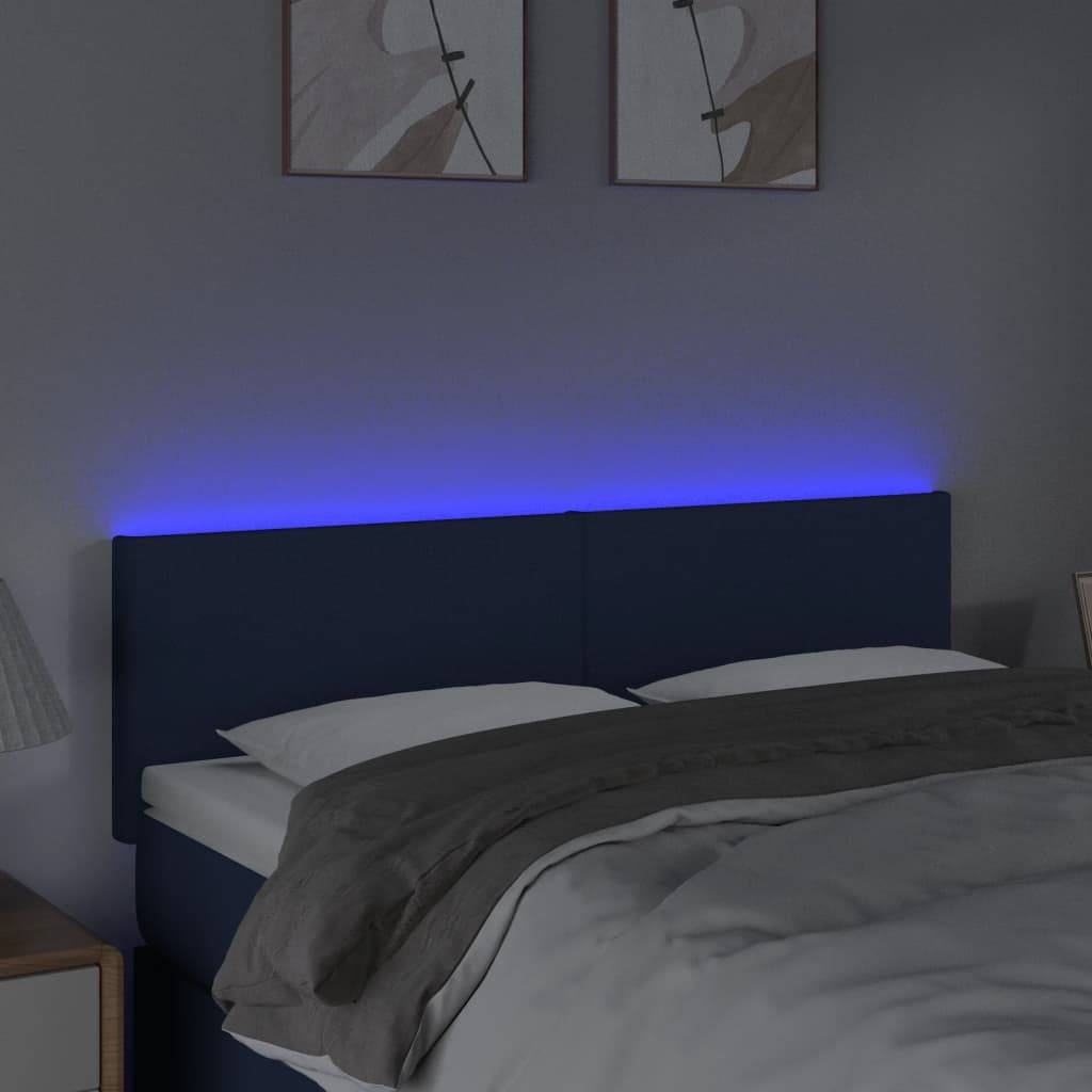 vidaXL LED Kopfteil Creme 144x5x78/88 cm Stoff