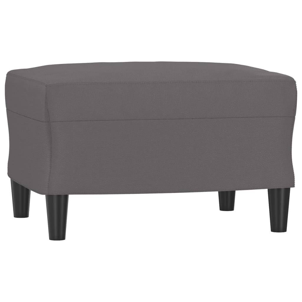 vidaXL Fußhocker Grau 60x50x41 cm Kunstleder