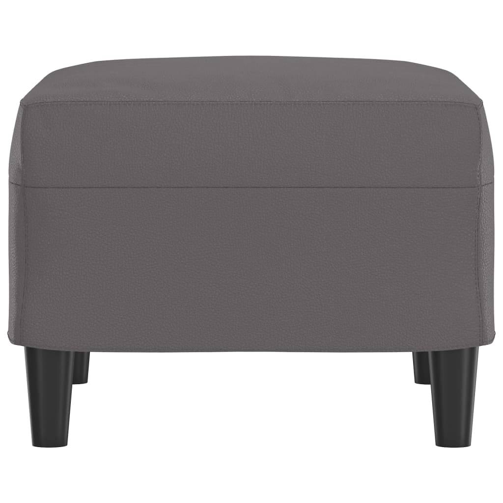vidaXL Fußhocker Grau 60x50x41 cm Kunstleder
