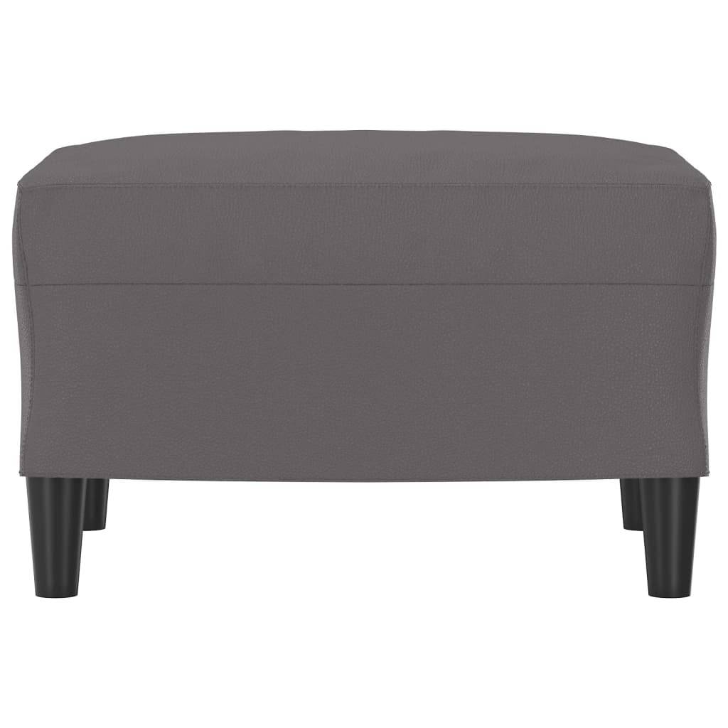 vidaXL Fußhocker Grau 60x50x41 cm Kunstleder