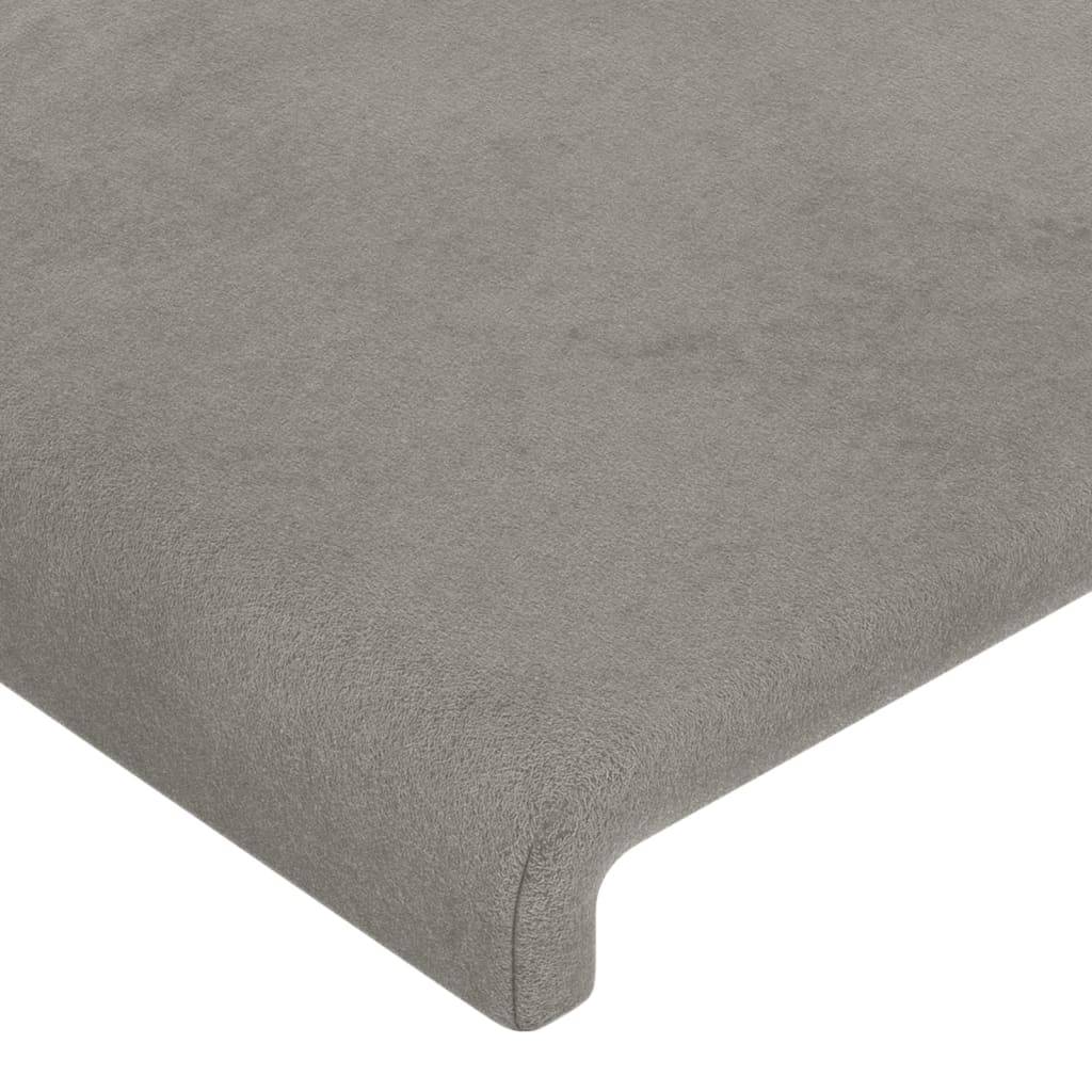vidaXL Kopfteile 2 Stk. Hellgrau 80x5x78/88 cm Samt