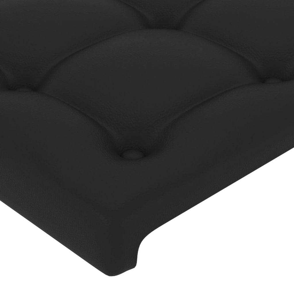 vidaXL Kopfteil Schwarz 100x5x78/88 cm Kunstleder