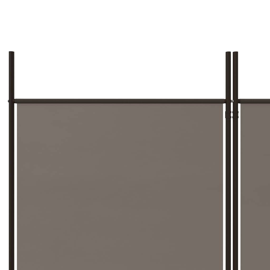 vidaXL 4-tlg. Paravent Anthrazit 200x180 cm Stoff