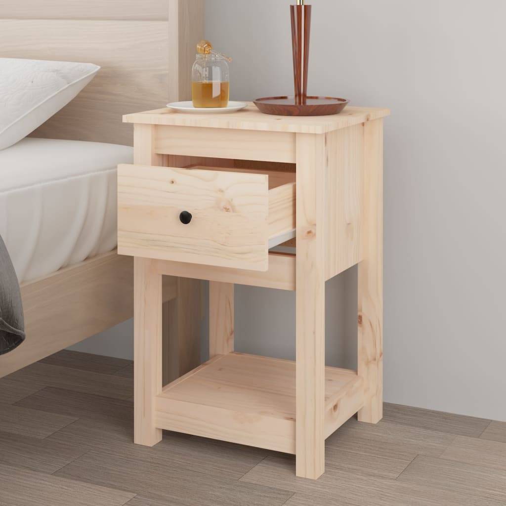 vidaXL Nachttische 2 Stk. 40x35x61,5 cm Massivholz Kiefer